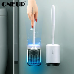 Toilet Brush with Rubber Head Holder - Best Cleaning Brush For Toilet